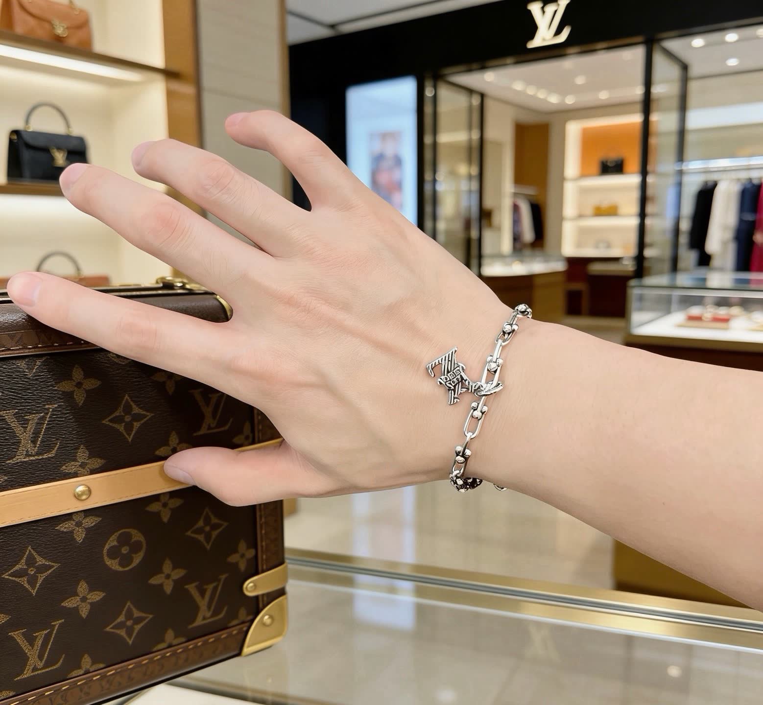 Louis Vuitton Silver Charm Bracelet